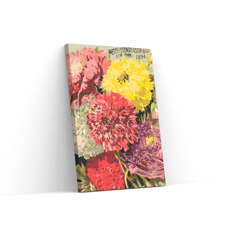 Pintar por Números – Flores de colores retro Popular