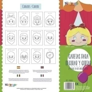 Careta Cartulina 300 Gr. Para Recortar y Decorar Blancanieves Pack de 12 Favorito De Clientes