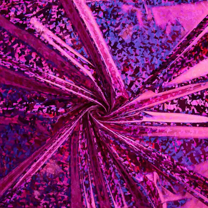 Vinilo Charol Holográfico Diamante Fucsia Liquidación