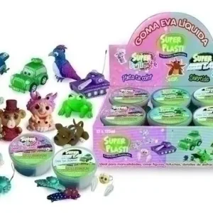 Solo Hoy Goma Eva Liquida Super Plasti Brillante 125 Ml Expositor de 12 (6 Col. Brillante + 6 Col. Parchis)