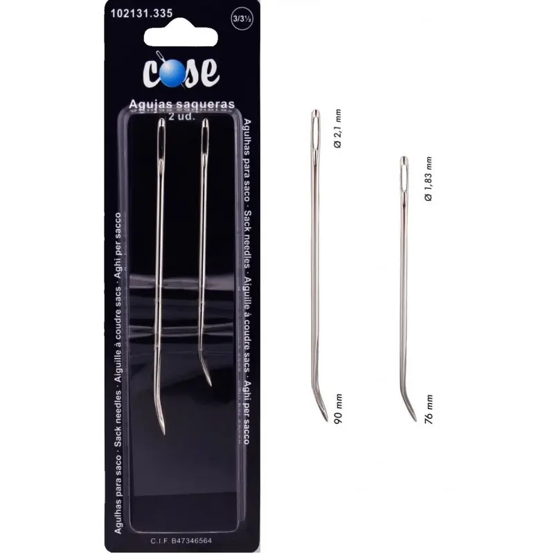 Set de 2 Agujas Saqueras de Punta Curva - Cose Mejor Precio