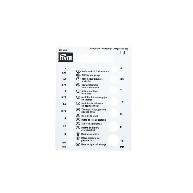Medidor agujas de tricotar prym Compra Ahora