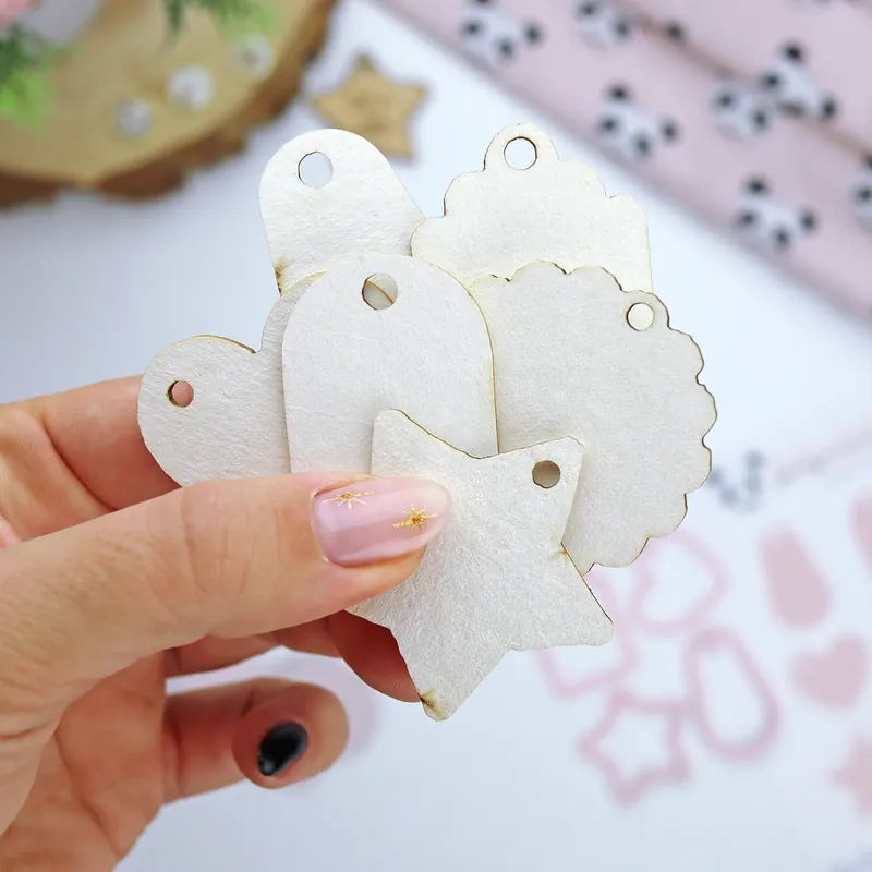 Disponible Ahora Set de troquelados cartón Mini etiquetas Panda