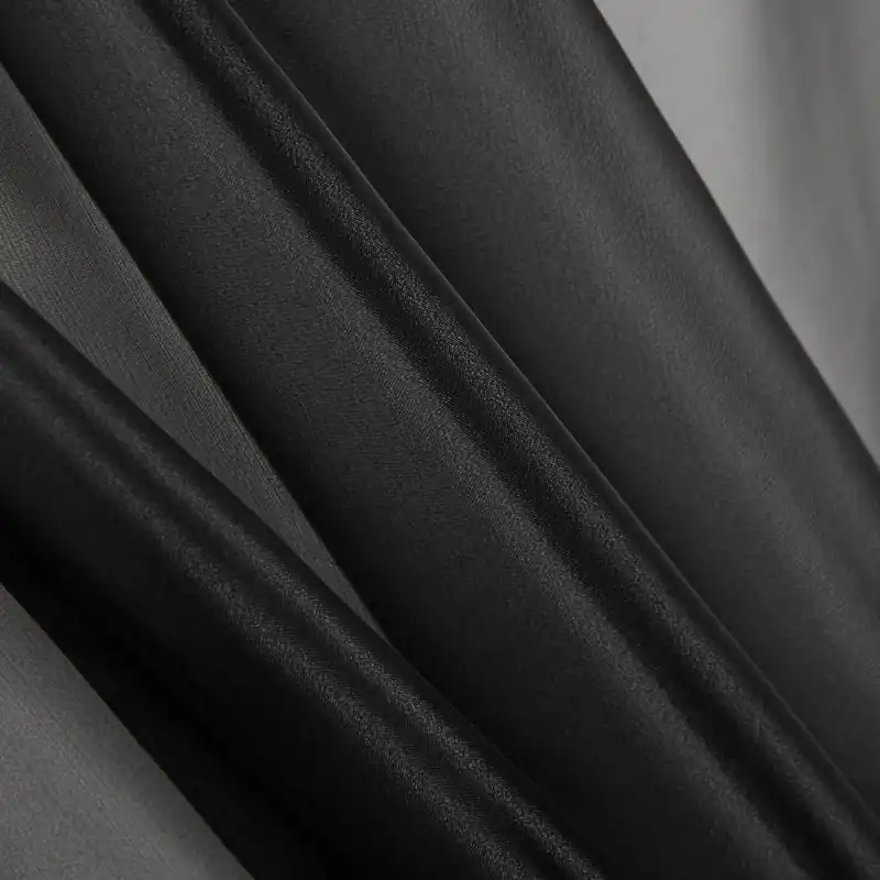 Mejor Calidad Organza Poliéster Negra