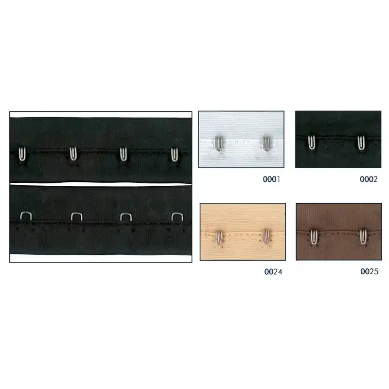 Cinta Corchetera de Nylon para Lencería y Corsetería - Cierre de Corchetes - 0001 Blanco Más Vendido