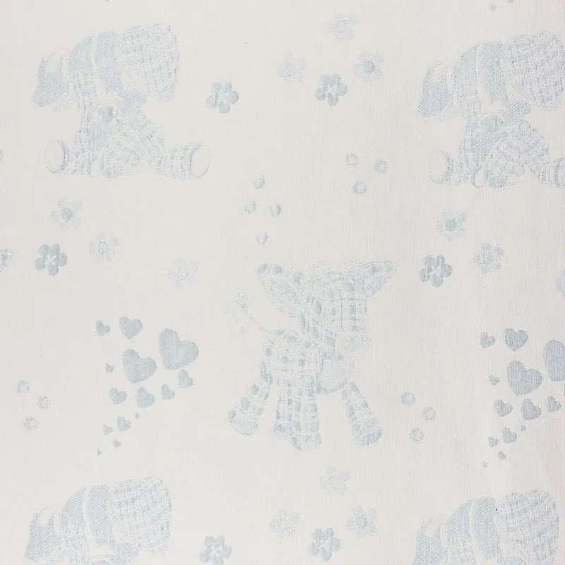 Tapicería Jacquard Infantil Celeste-Blanco Comprar En Línea