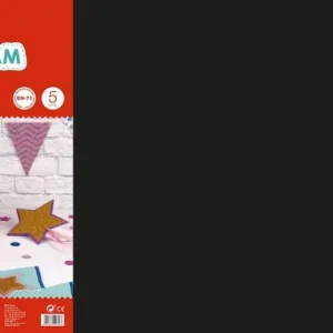 Edición Limitada Goma Eva Apli Hoja 40X60 cm Negro Paquete de 5