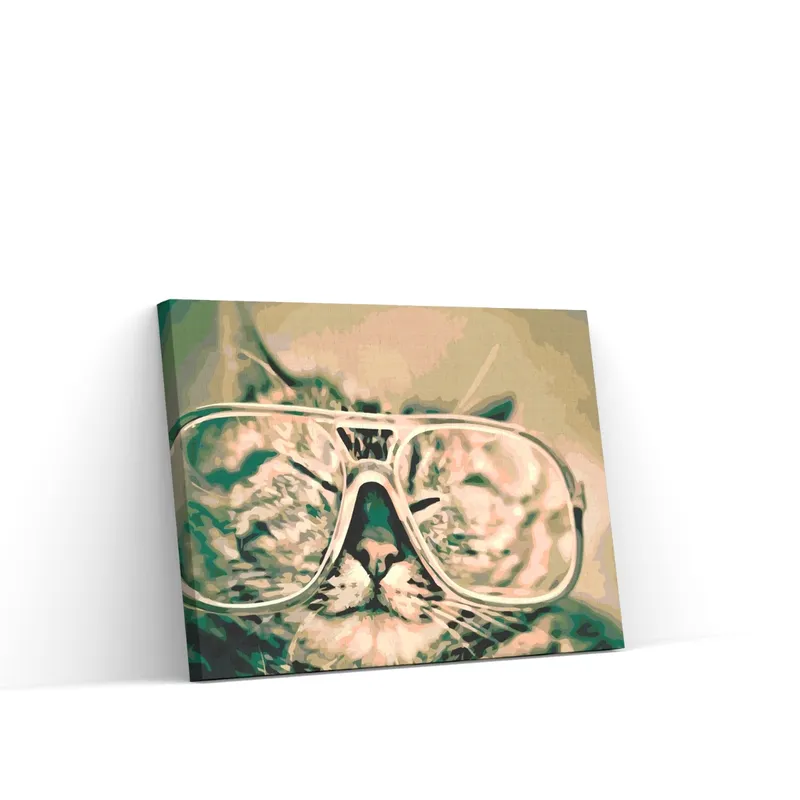 Barato Pintar por Números – Gato con gafas