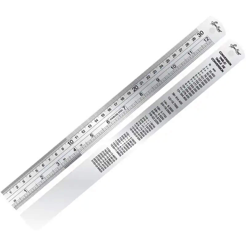 Regla de Acero Inoxidable Sew Easy 30cm con Conversiones Solo Por Tiempo Limitado