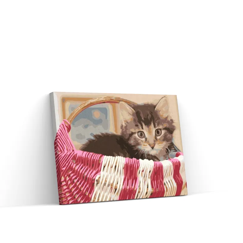 Súper Precio Pintar por Números – Gato en la cesta