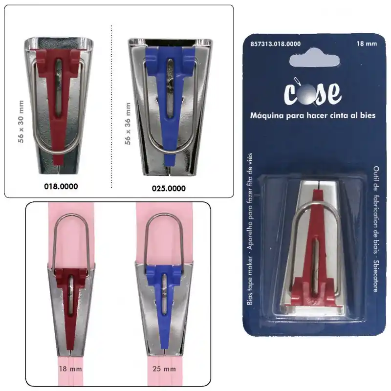 Descuento Boquilla para Bieses Cose - Máquina para Hacer Cintas al Bies - 1,8 cm