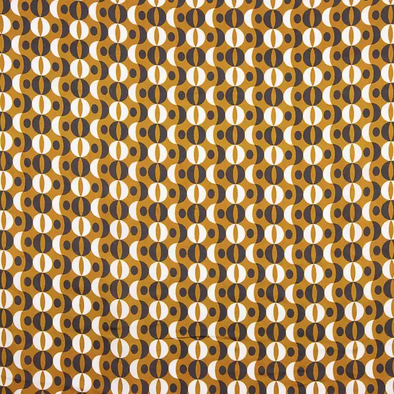 Certificado Viscosa Estampada Baya Ocre