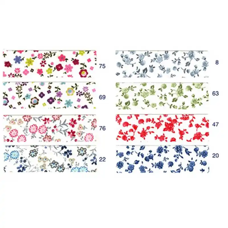 Cinta al Bies Florbies 18mm Byetsa - Estampados Florales - 75 Fucsia Solo Por Tiempo Limitado