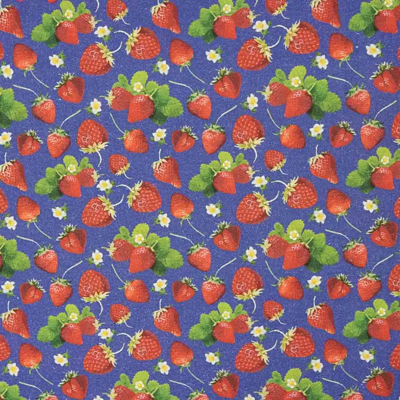 Patchwork Algodón Fresas Marino Mayoreo