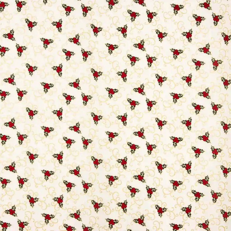 Popelín Navidad Crudo Ramo Stock Limitado