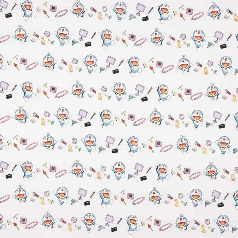 Popelín Licencia Doraemon Blanco Exclusivo