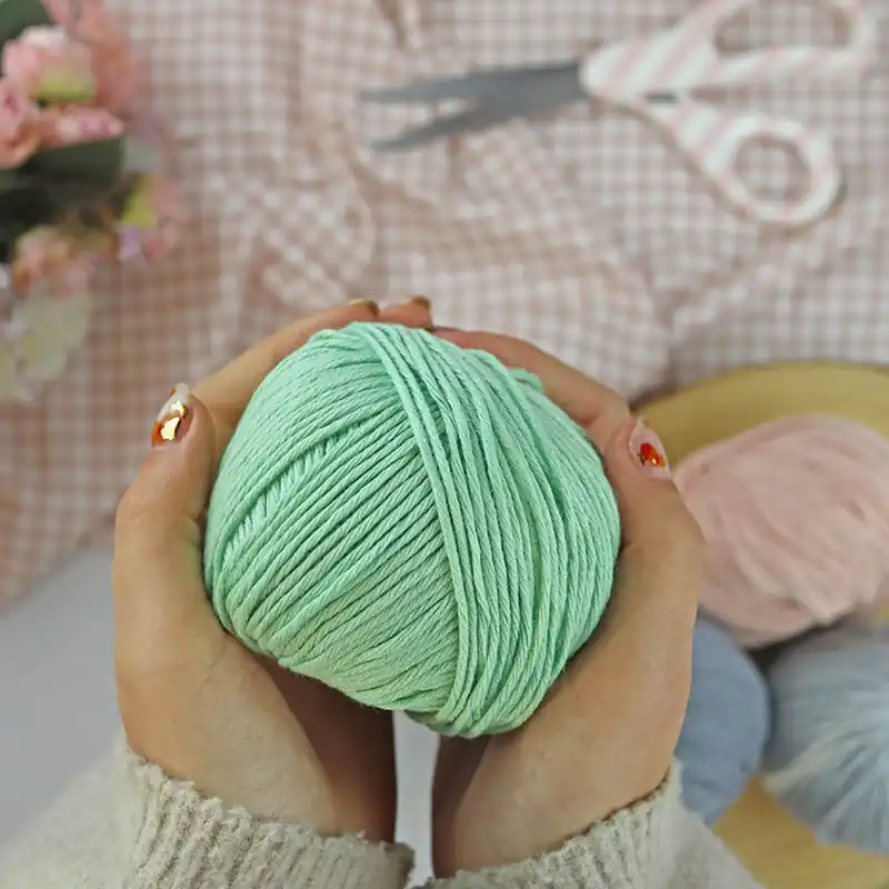 Ovillo Verde Aqua 3.5 Nature, para crochet Precio De Fábrica