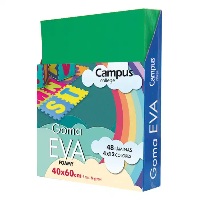 Goma Eva Campus College 400 X 600 mm. Verde Oscuro Imprescindible (Must-Have)