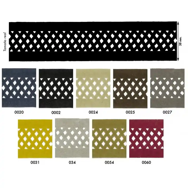 Cinta Antelina Troquelada - 3 cm - 0020 Marino Lujoso