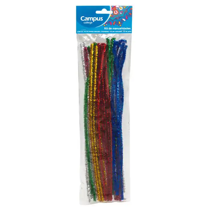 Promoción Exclusiva Set Manualidades Campus College Chenillas Colores Glitter