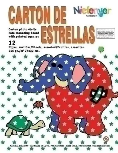 Scrapbooking Cartulina Niefenver Impresa 24X32Cm. 300Gr. Estrella,. pack 12 Última Versión