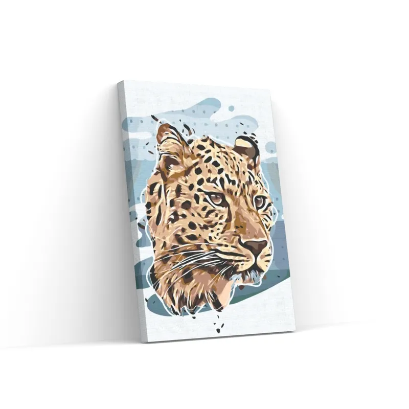 Barato Pintar por Números – La cabeza de un leopardo