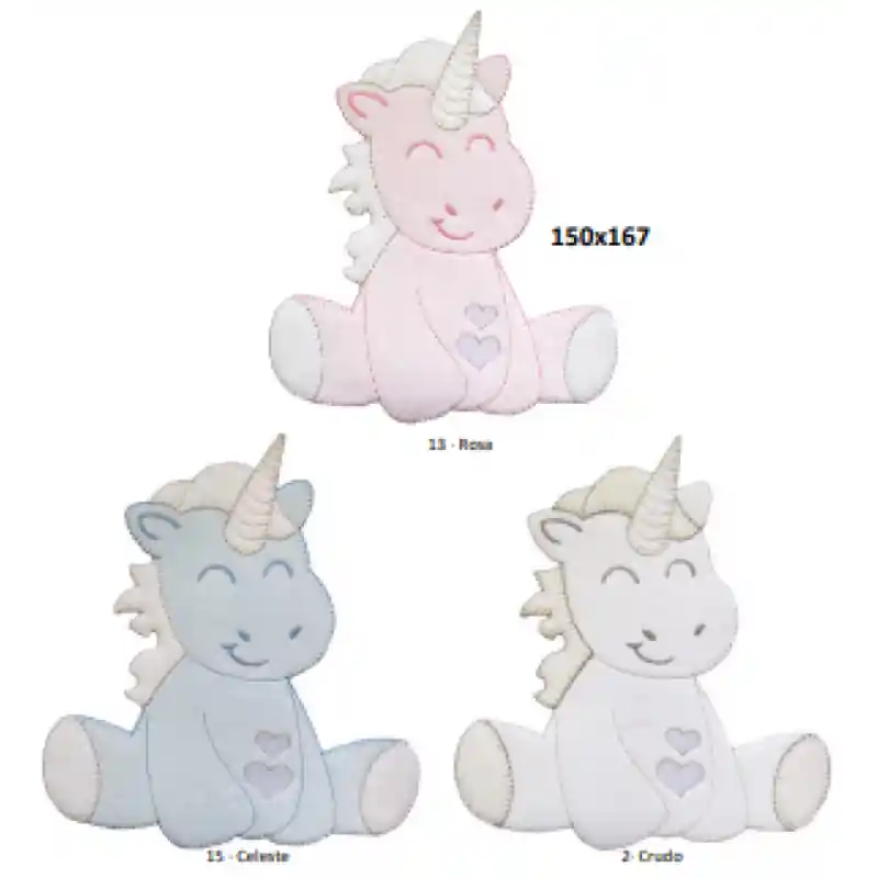 Aplique Termoadhesivo Unicornio Grande - Crudo Precio De Oferta