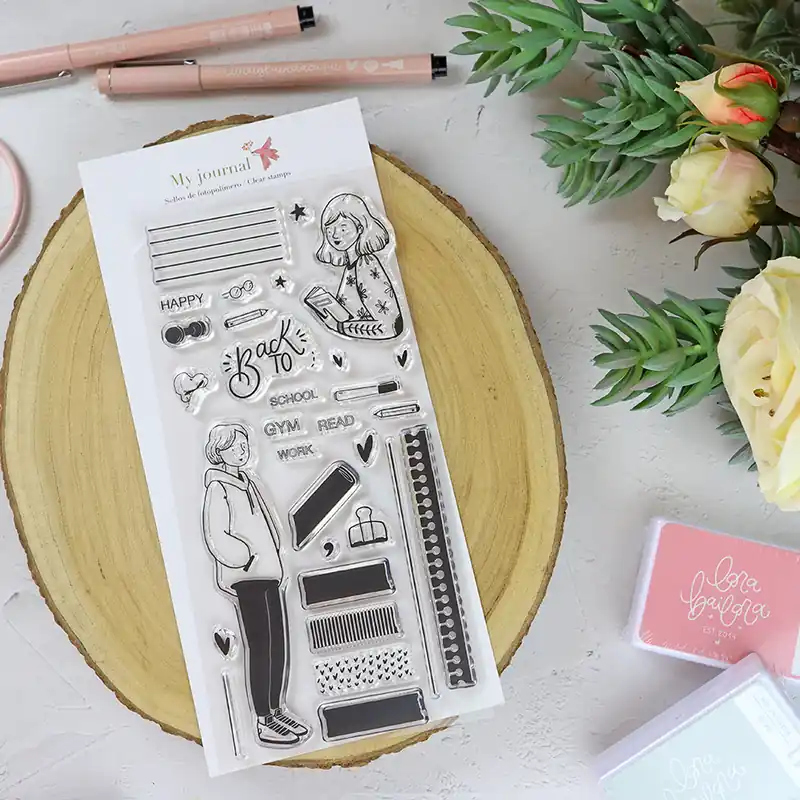 Stock Limitado Set de sellos Back to-My Journal, de Lora Bailora