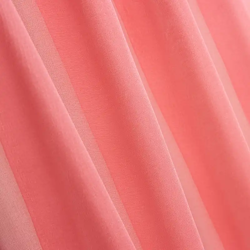 Artesanal Gasa de Seda Coral Claro