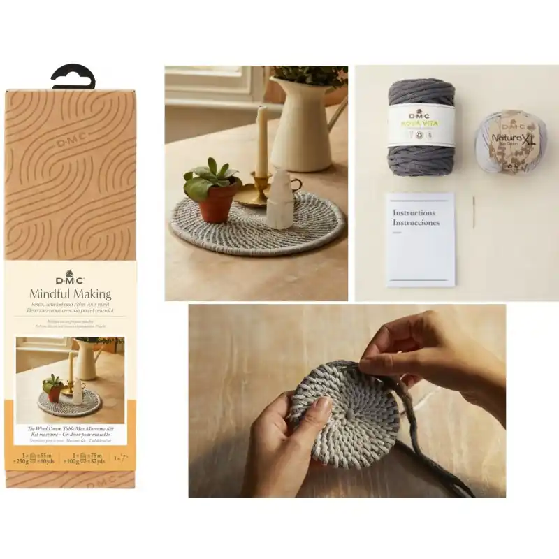 Kit Macramé DMC Mindful Making - Centro de Mesa Relajante de 40 cm A Buen Precio