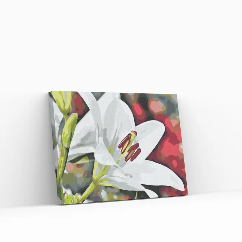 Tendencia Pintar por Números – Lirio blanco