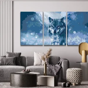 Pintar por Números – Lobo de invierno (lote de 3) Tendencia