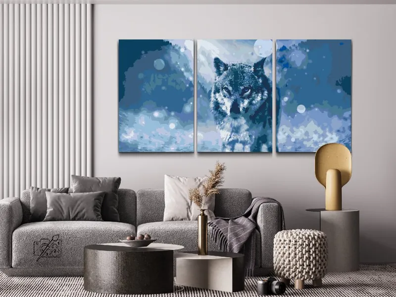Pintar por Números – Lobo de invierno (lote de 3) Tendencia