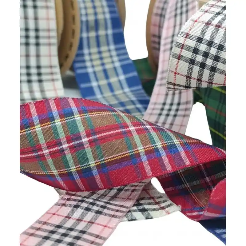 Solo Hoy Cinta Cuadro Escocés Poliéster - 1,5 cm - 0001