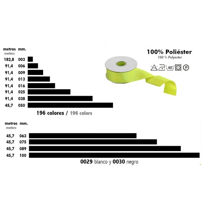 Cinta Satén Doble Cara - Gran Consumo - 6 mm Devolución Gratuita