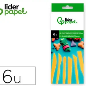 Artesanal Instrumentos de Modelar Liderpapel para Arcilla y Plastilina Caja de 6 Piezas
