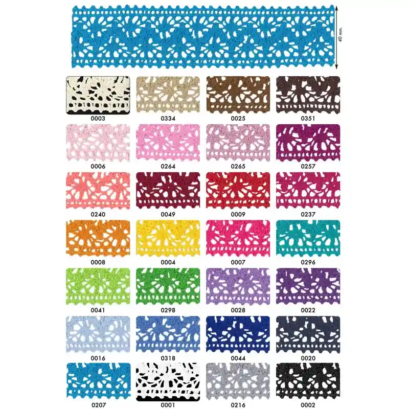 Precio Reducido Entredós de Hilo con Picos - Puntilla de 4 cm - 0001 Blanco