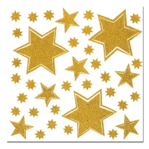 Oferta De Temporada Adhesivo Estrellas Oro 20X30 cm.