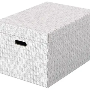 Caja Almacenamiento Esselte Grande Color Blanco 510X355X305 mm Pack de 3 Unidades Compra Hoy