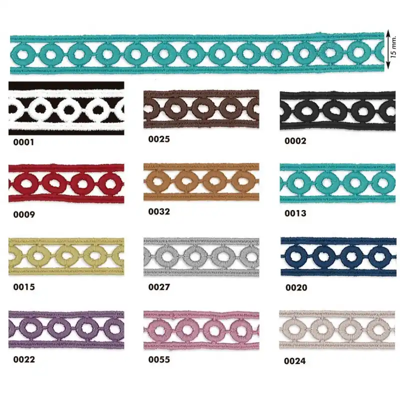 Pago Seguro Encaje Guipur Poliéster Infinito - Entredós de 1,5 cm - 0001 Blanco