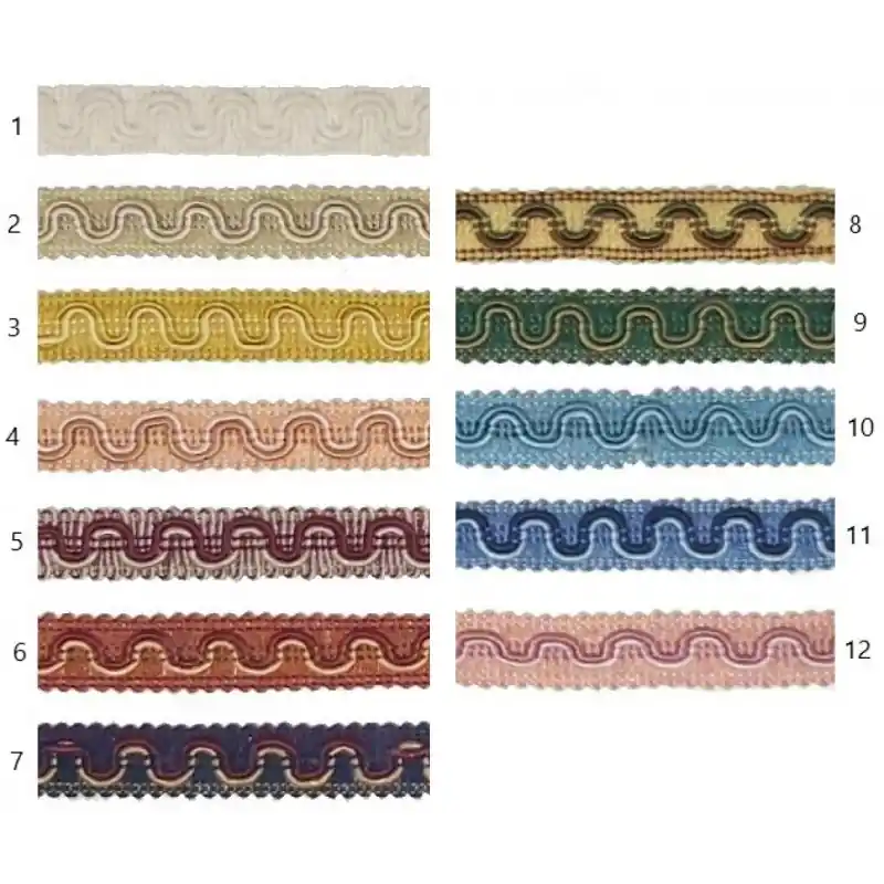 Galón Numancia PS9 - Pasamanería Ondulada de 12 mm - 1 Precio Bajo