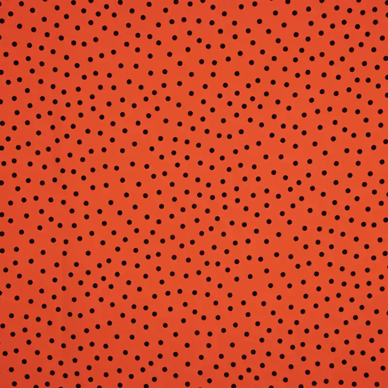 Crepe Lunares Negro 7mm Coral Premium