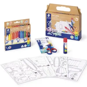 Nuevo Modelo Set de Dibujo Staedtler Noris Jumbo Mixto Figuras de Papel 18 Piezas