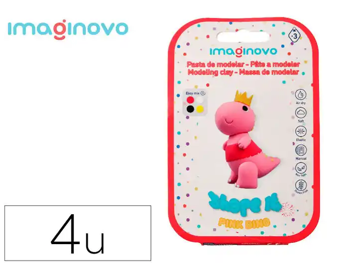 Premium Pasta para Modelar Imaginovo de Secado Al Aire Set de Colores Surtidos con Instrucciones Dinosaurio