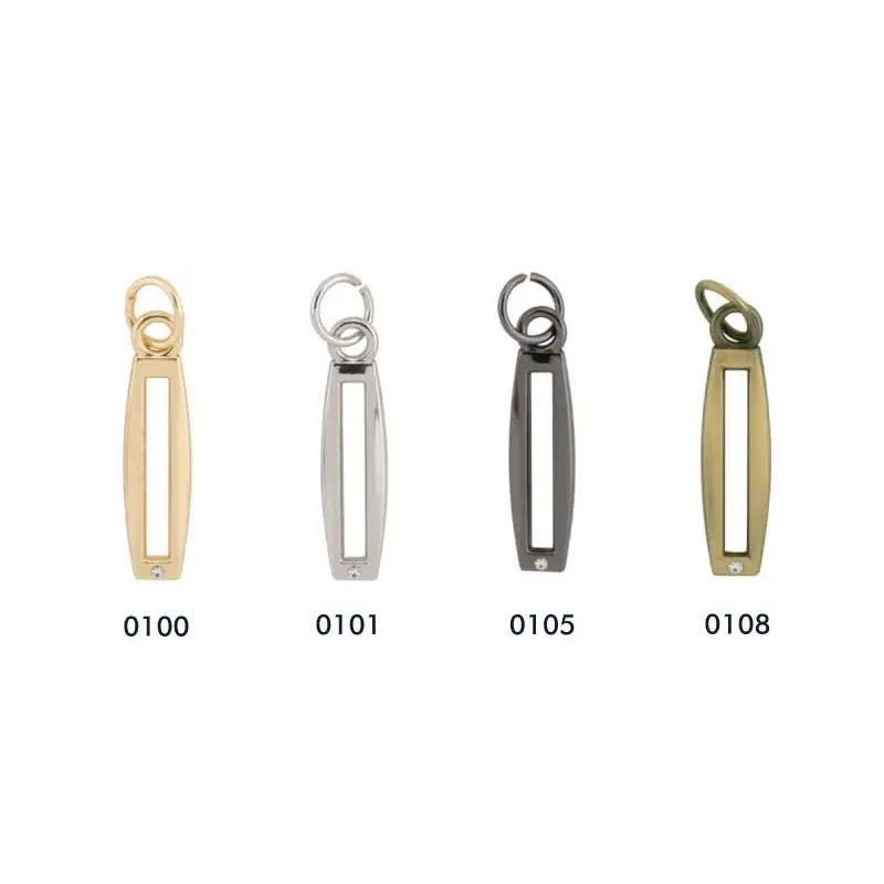 Tirador de Cremallera Metálico - Alargado con Brillante - 0108 Oro viejo Popular