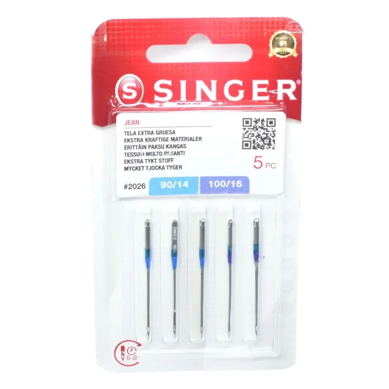 Agujas máquina vaquero talón plano surtidas singer Mejor Precio