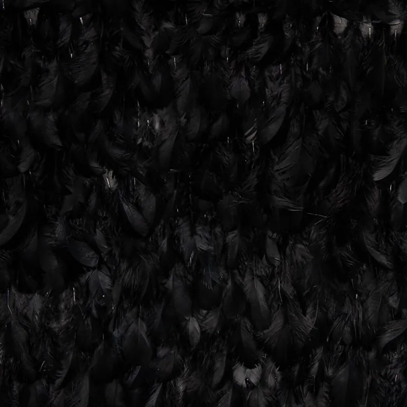Tela Plumas Negro Tendencia