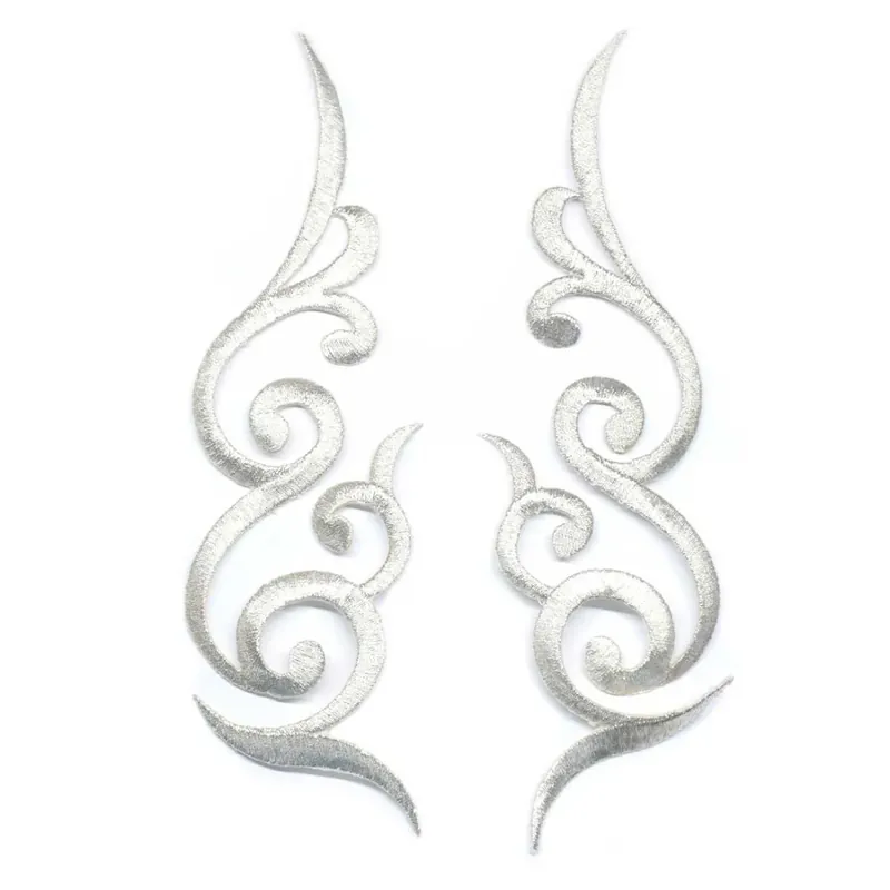 Aplicación bordada 048 - Plateado Oferta Flash