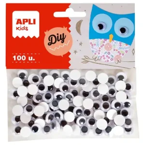 Devolución Gratuita Ojos Moviles Redondos Adhesivos 10 mm Apli Negros Bolsa 100 ud