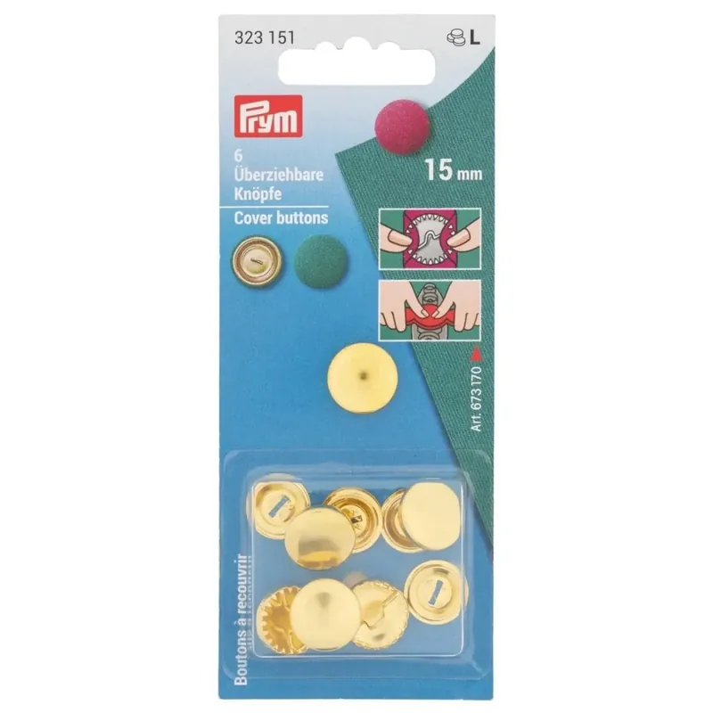 Fornitura forrar botones prym Hecho A Mano